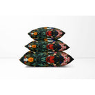 Outdoor Garden Waterproof Cushion - Birds In Paradise - Charcoal 45 x 45 cm by Izabela Peters