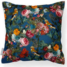 Outdoor Garden Waterproof Cushion - Birds In Paradise - Estate Blue 45 x 45 cm by Izabela Peters