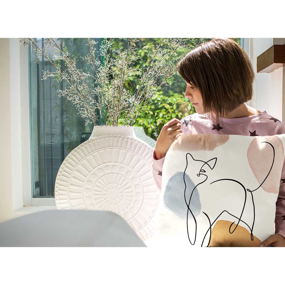 Outdoor Garden Waterproof Cushion - Cat - 40 x 40 cm by Izabela Peters