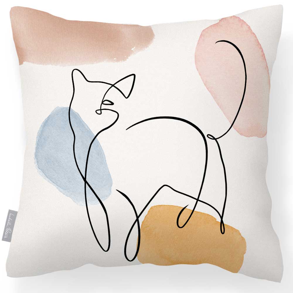 Outdoor Garden Waterproof Cushion - Cat - 40 x 40 cm by Izabela Peters