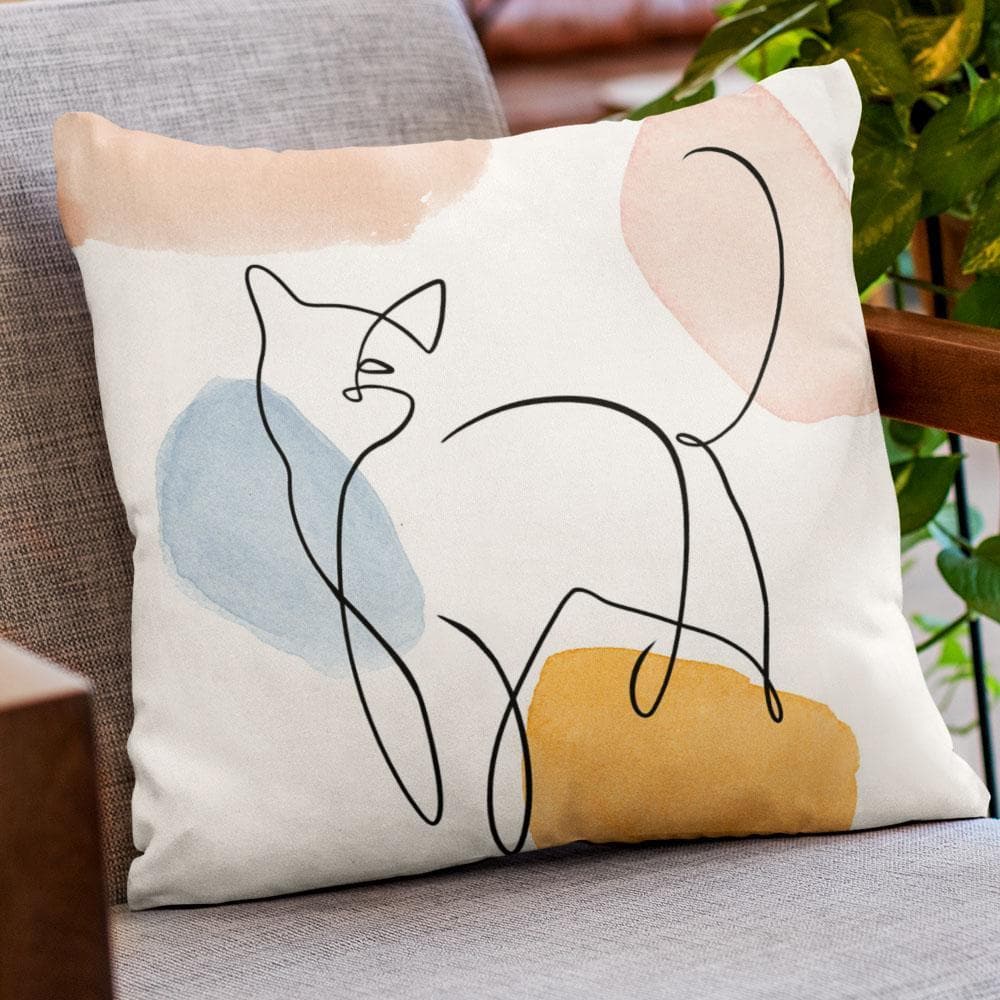Outdoor Garden Waterproof Cushion - Cat - 40 x 40 cm by Izabela Peters