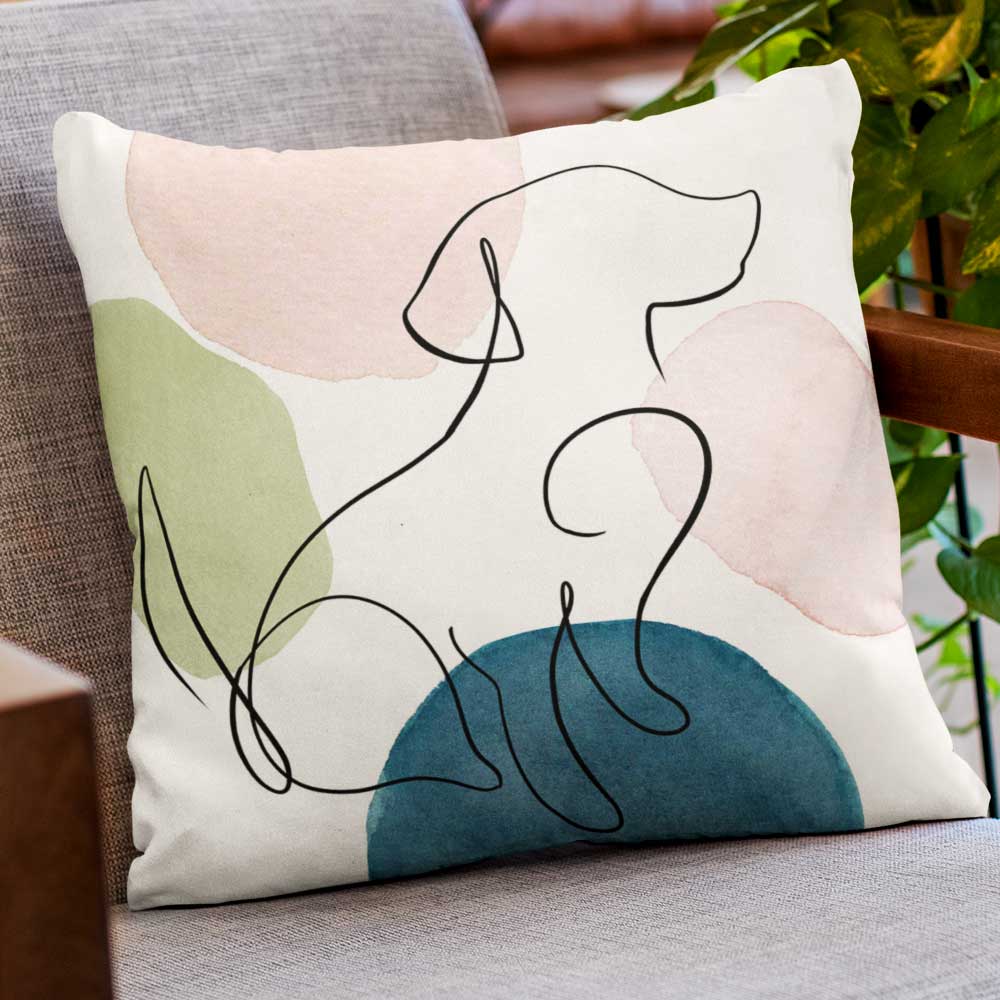 Outdoor Garden Waterproof Cushion - Dog - 40 x 40 cm by Izabela Peters