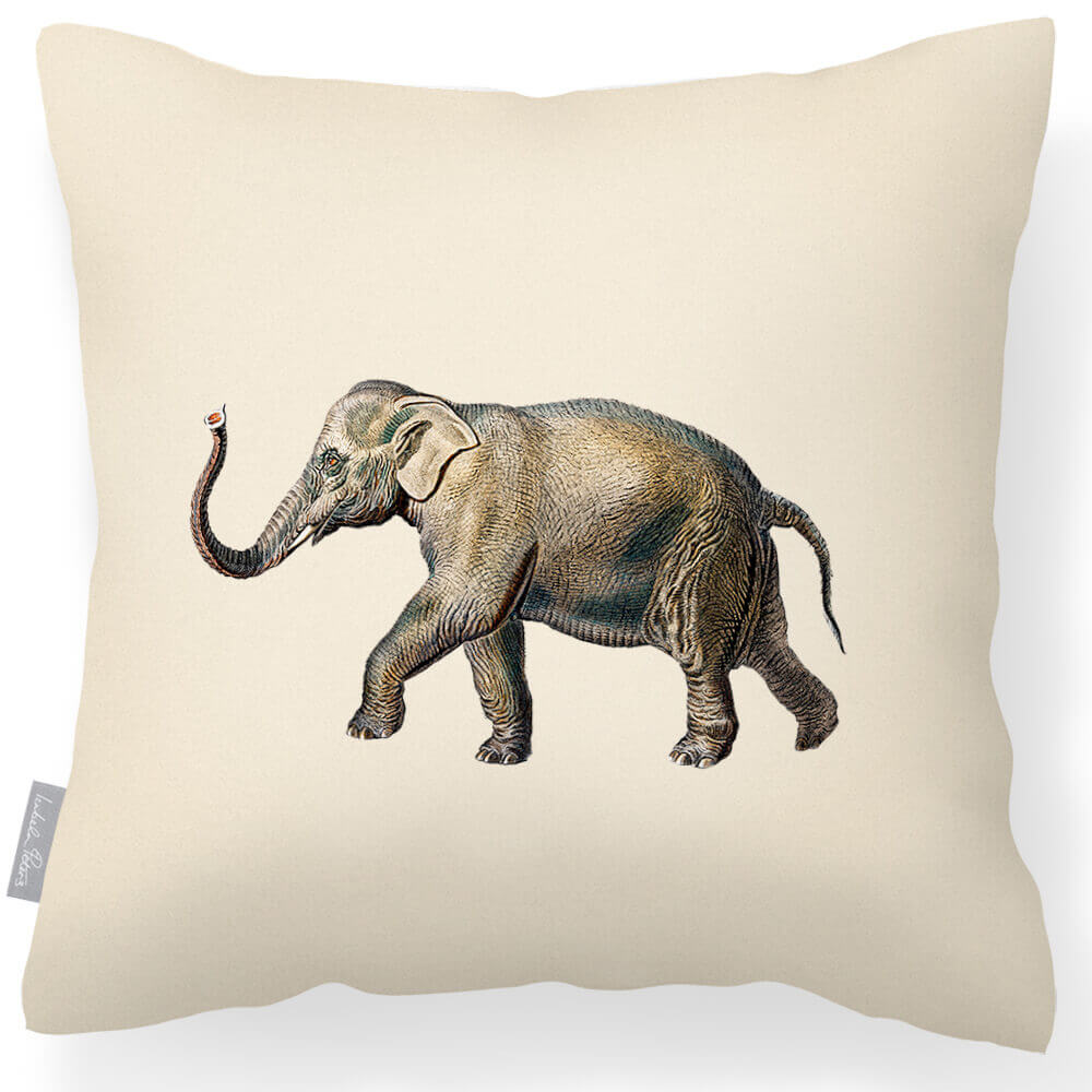Outdoor Garden Waterproof Cushion - Elephant  Izabela Peters Ivory Cream 40 x 40 cm 