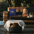 Outdoor Garden Waterproof Cushion - Elephant - Midnight 45 x 45 cm by Izabela Peters