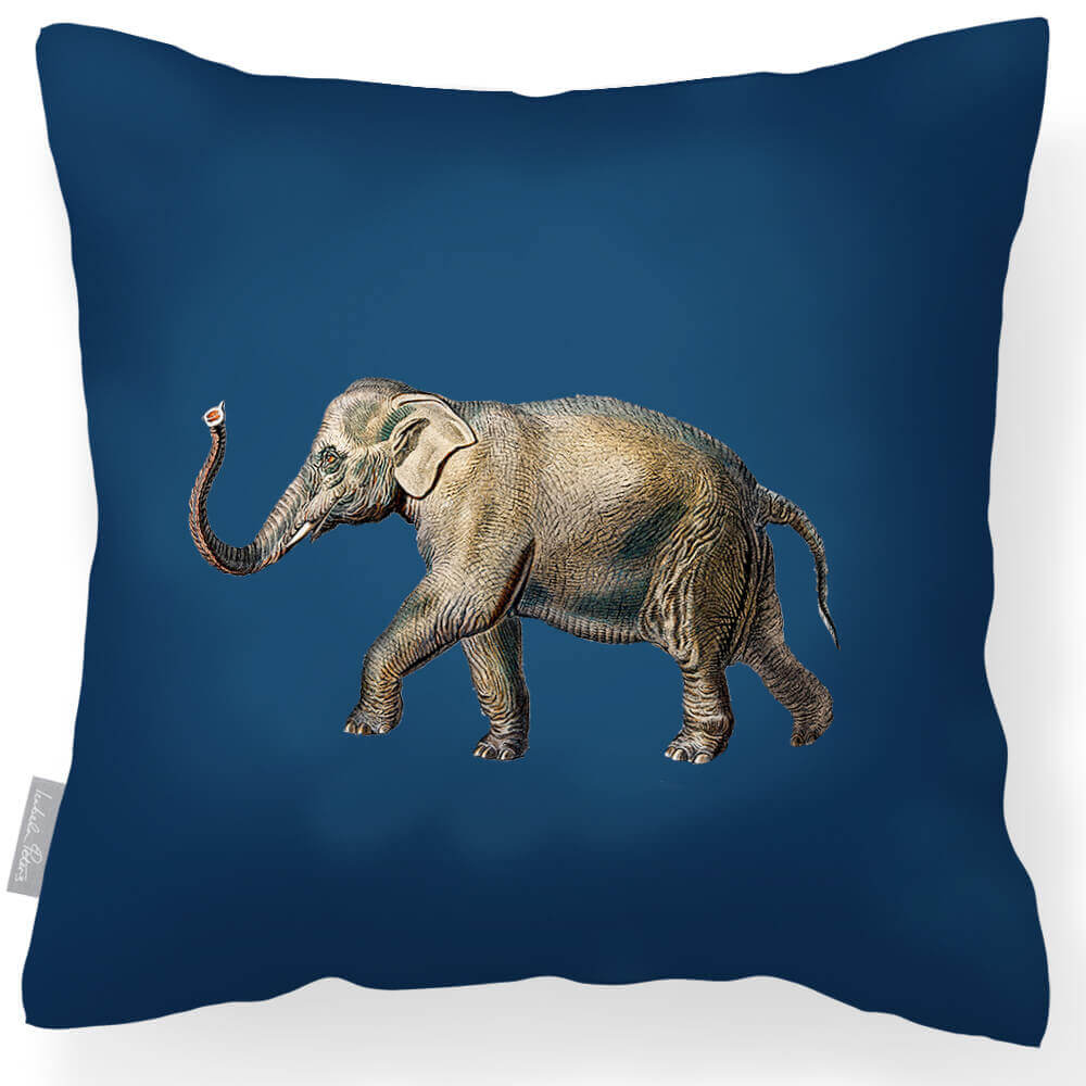 Outdoor Garden Waterproof Cushion - Elephant  Izabela Peters Estate Blue 40 x 40 cm 