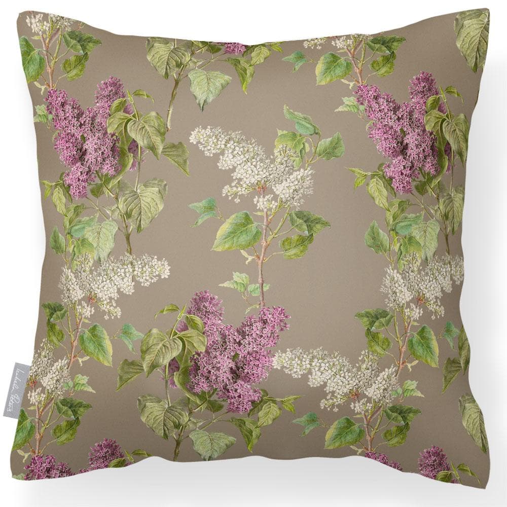 Outdoor Garden Waterproof Cushion - Evening Garden - Taupe 50 x 50 cm by Izabela Peters