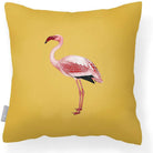 Outdoor Garden Waterproof Cushion - Flamingo - Mustard 50 x 50 cm by Izabela Peters