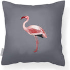 Outdoor Garden Waterproof Cushion - Flamingo - Grey 50 x 50 cm by Izabela Peters