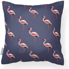 Outdoor Garden Waterproof Cushion - Flamingos - Graphite 43 x 43 cm by Izabela Peters