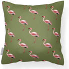 Outdoor Garden Waterproof Cushion - Flamingos - Sage 50 x 50 cm by Izabela Peters