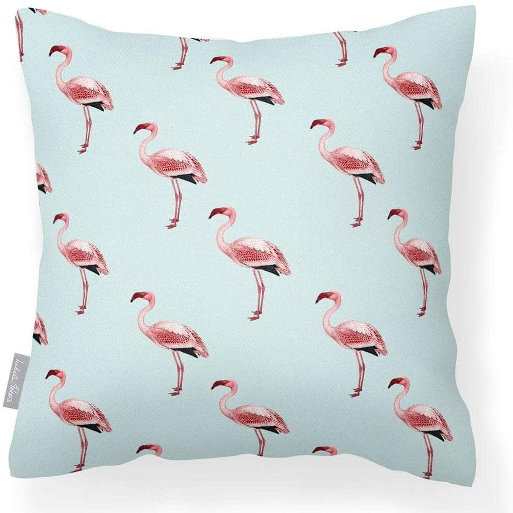 Outdoor Garden Waterproof Cushion - Flamingos  Izabela Peters Duck Egg 40 x 40 cm 