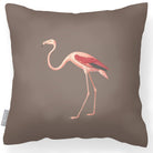 Outdoor Garden Waterproof Cushion - Flora and Fauna Flamingo - Dovedale Stone 45 x 45 cm by Izabela Peters