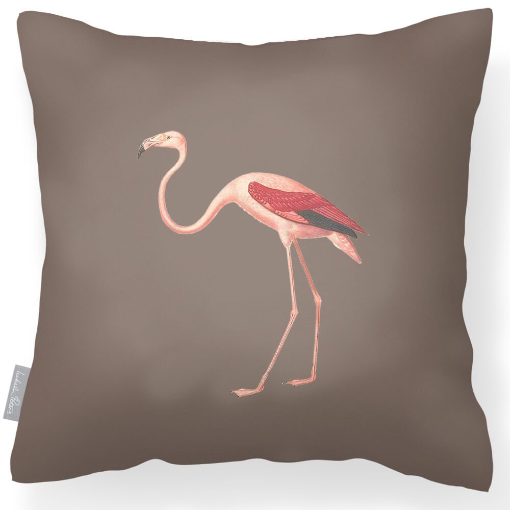 Outdoor Garden Waterproof Cushion - Flora and Fauna Flamingo  Izabela Peters Dovedale Stone 40 x 40 cm 