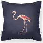 Outdoor Garden Waterproof Cushion - Flora and Fauna Flamingo - Graphite 45 x 45 cm by Izabela Peters