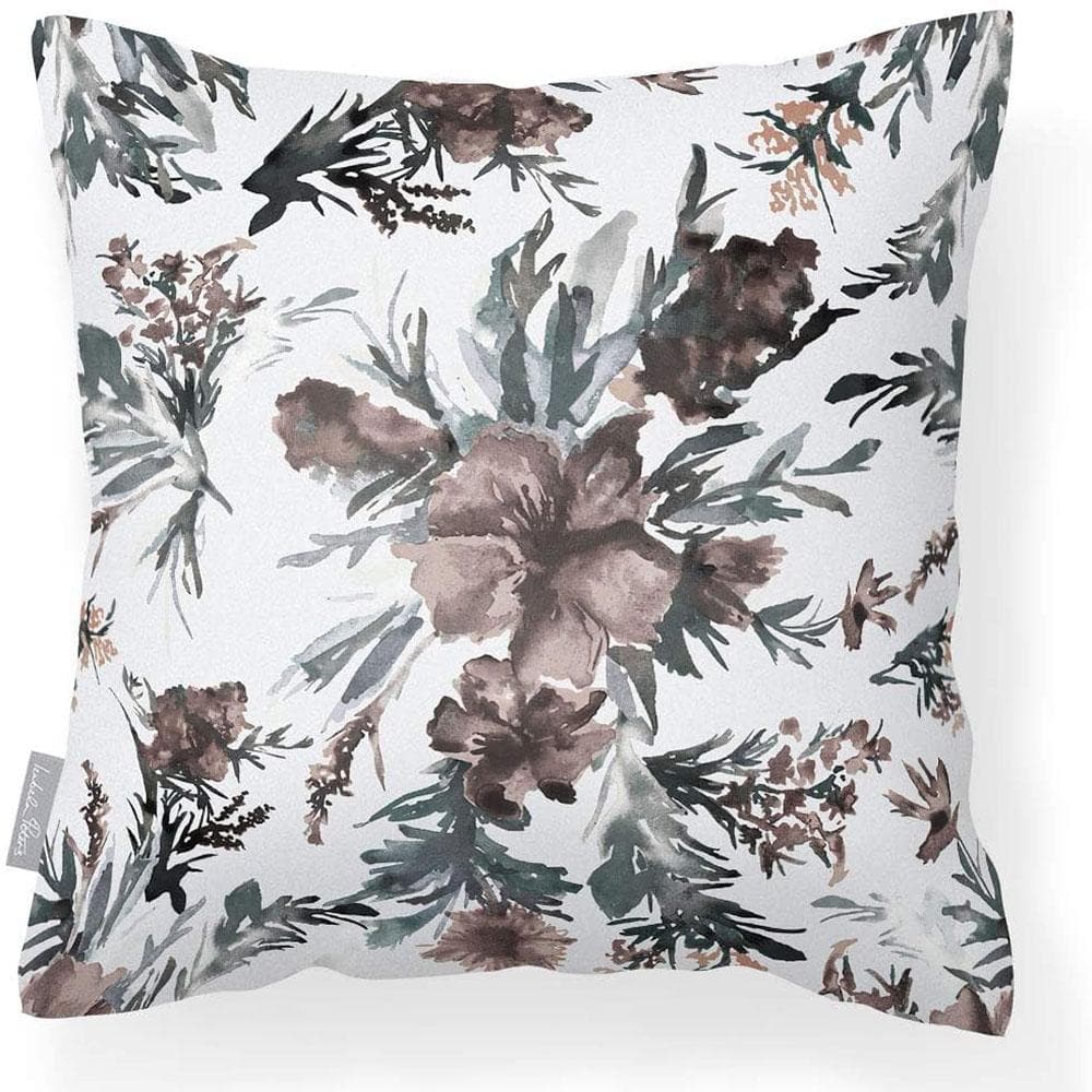 Outdoor Garden Waterproof Cushion - Floral Display - Pearwood on Snow 50 x 50 cm by Izabela Peters