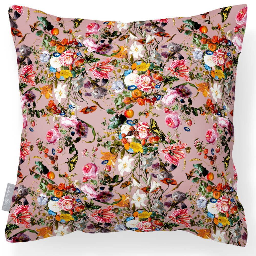 Outdoor Garden Waterproof Cushion - Floral Dream - Rosewater 45 x 45 cm by Izabela Peters