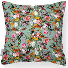 Outdoor Garden Waterproof Cushion - Floral Dream - Blue Surf 45 x 45 cm by Izabela Peters