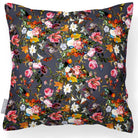 Outdoor Garden Waterproof Cushion - Floral Dream - Graphite 45 x 45 cm by Izabela Peters