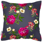 Outdoor Garden Waterproof Cushion - Floral Glade - Graphite 50 x 50 cm by Izabela Peters