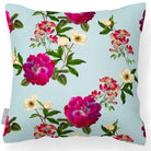 Outdoor Garden Waterproof Cushion - Floral Glade - Duck Egg 50 x 50 cm by Izabela Peters