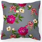 Outdoor Garden Waterproof Cushion - Floral Glade - Grey 50 x 50 cm by Izabela Peters