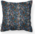 Outdoor Garden Waterproof Cushion - Floral Meadow - Orange Rust on Lavender 50 x 50 cm by Izabela Peters