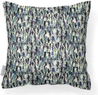 Outdoor Garden Waterproof Cushion - Floral Meadow - Shades of Sapphire on Gainsboro Grey 50 x 50 cm by Izabela Peters