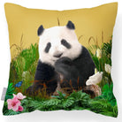 Outdoor Garden Waterproof Cushion - Forest Panda - Mustard 50 x 50 cm by Izabela Peters