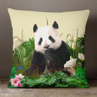 Outdoor Garden Waterproof Cushion - Forest Panda - Cream 50 x 50 cm by Izabela Peters