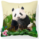 Outdoor Garden Waterproof Cushion - Forest Panda - Cream 50 x 50 cm by Izabela Peters