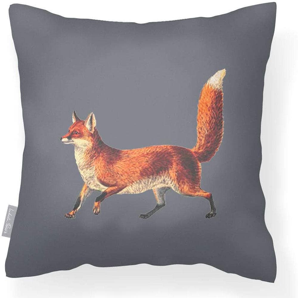 Outdoor Garden Waterproof Cushion - Fox - Grey 50 x 50 cm by Izabela Peters