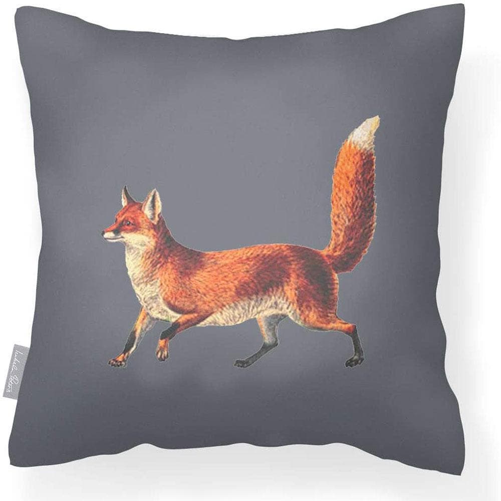 Outdoor Garden Waterproof Cushion - Fox  Izabela Peters Grey 40 x 40 cm 