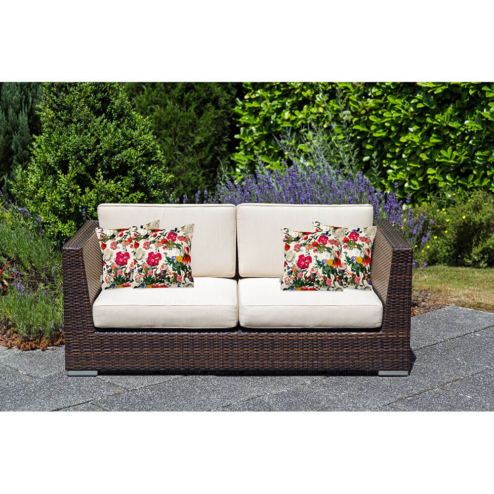 Outdoor Garden Waterproof Cushion - Garden Bouquet Luxury Outdoor Cushions Izabela Peters   