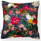 Outdoor Garden Waterproof Cushion - Garden Bouquet - Graphite 45 x 45 cm by Izabela Peters