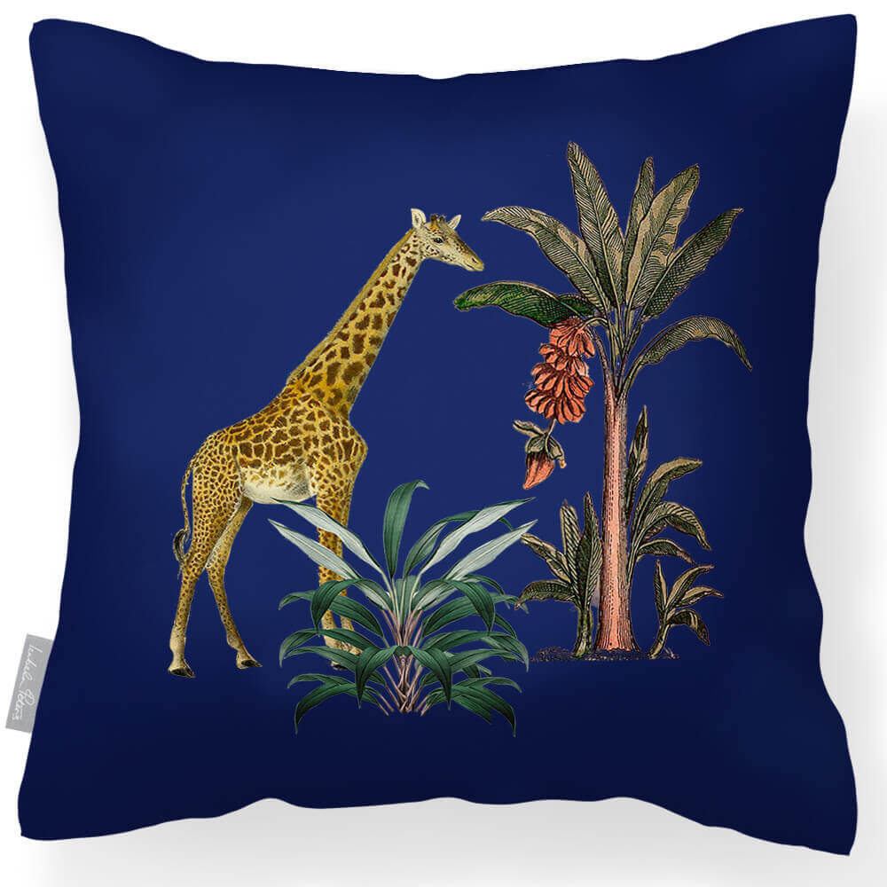 Outdoor Garden Waterproof Cushion - Giraffe - Midnight 45 x 45 cm by Izabela Peters