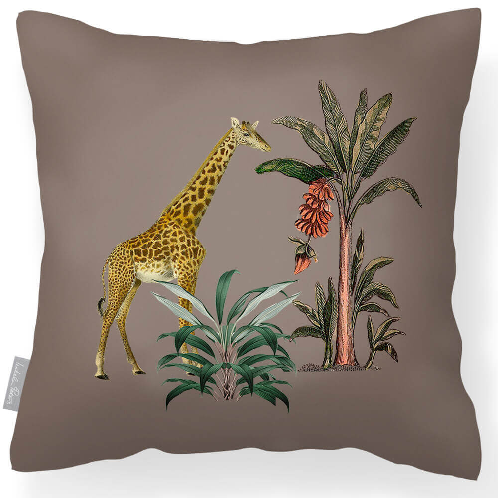 Outdoor Garden Waterproof Cushion - Giraffe - Dovedale Stone 45 x 45 cm by Izabela Peters