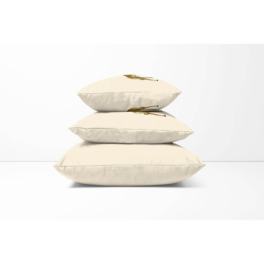 Outdoor Garden Waterproof Cushion - Giraffe - Ivory Cream 43 x 43 cm by Izabela Peters