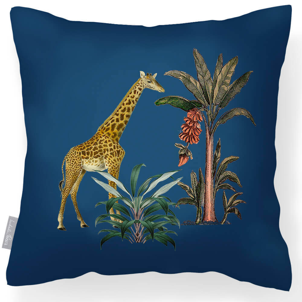 Outdoor Garden Waterproof Cushion - Giraffe  Izabela Peters Estate Blue 40 x 40 cm 