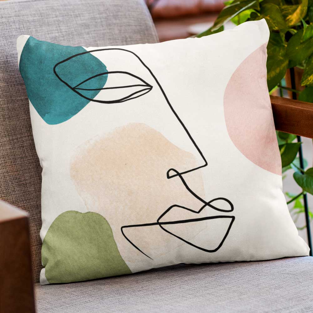 Outdoor Garden Waterproof Cushion - Graceful Face - 40 x 40 cm by Izabela Peters