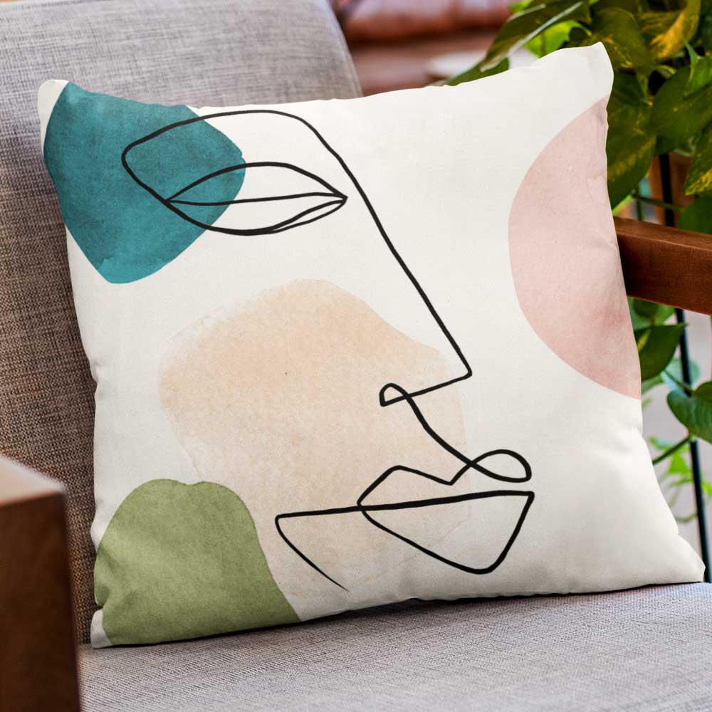 Outdoor Garden Waterproof Cushion - Graceful Face  Izabela Peters   