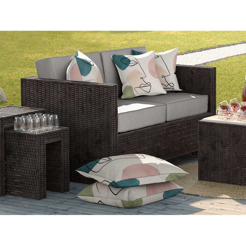 Outdoor Garden Waterproof Cushion - Graceful Face  Izabela Peters   