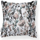 Outdoor Garden Waterproof Cushion - Herbaceous Border - Pearwood on Snow 50 x 50 cm by Izabela Peters