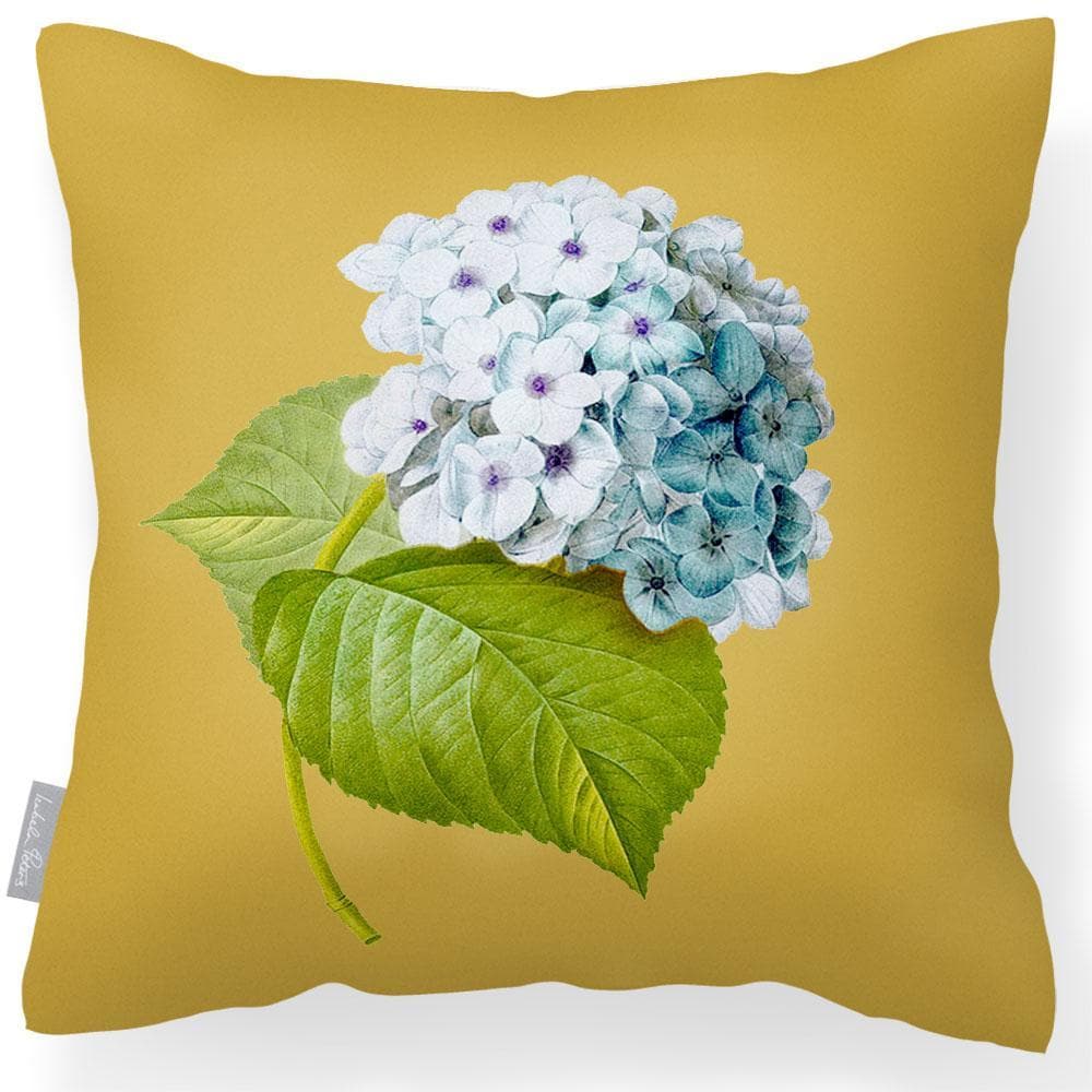 Outdoor Garden Waterproof Cushion - Hydrangea Luxury Outdoor Cushions Izabela Peters Mustard 40 x 40 cm 