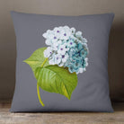 Outdoor Garden Waterproof Cushion - Hydrangea - Grey 50 x 50 cm by Izabela Peters