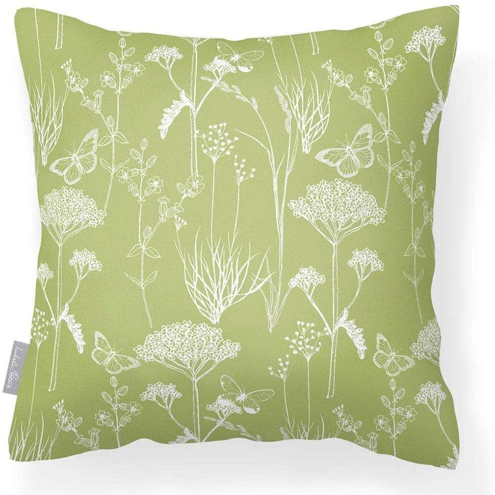 Outdoor Garden Waterproof Cushion - Inby Field - Perpetual Green 40 x 40 cm by Izabela Peters