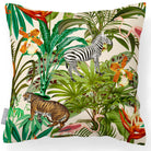 Outdoor Garden Waterproof Cushion - Jungle Fusion - Ivory Cream 45 x 45 cm by Izabela Peters