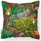 Outdoor Garden Waterproof Cushion - Jungle Fusion - Italian Grape 45 x 45 cm by Izabela Peters