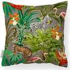 Outdoor Garden Waterproof Cushion - Jungle Fusion - Dovedale Stone 45 x 45 cm by Izabela Peters