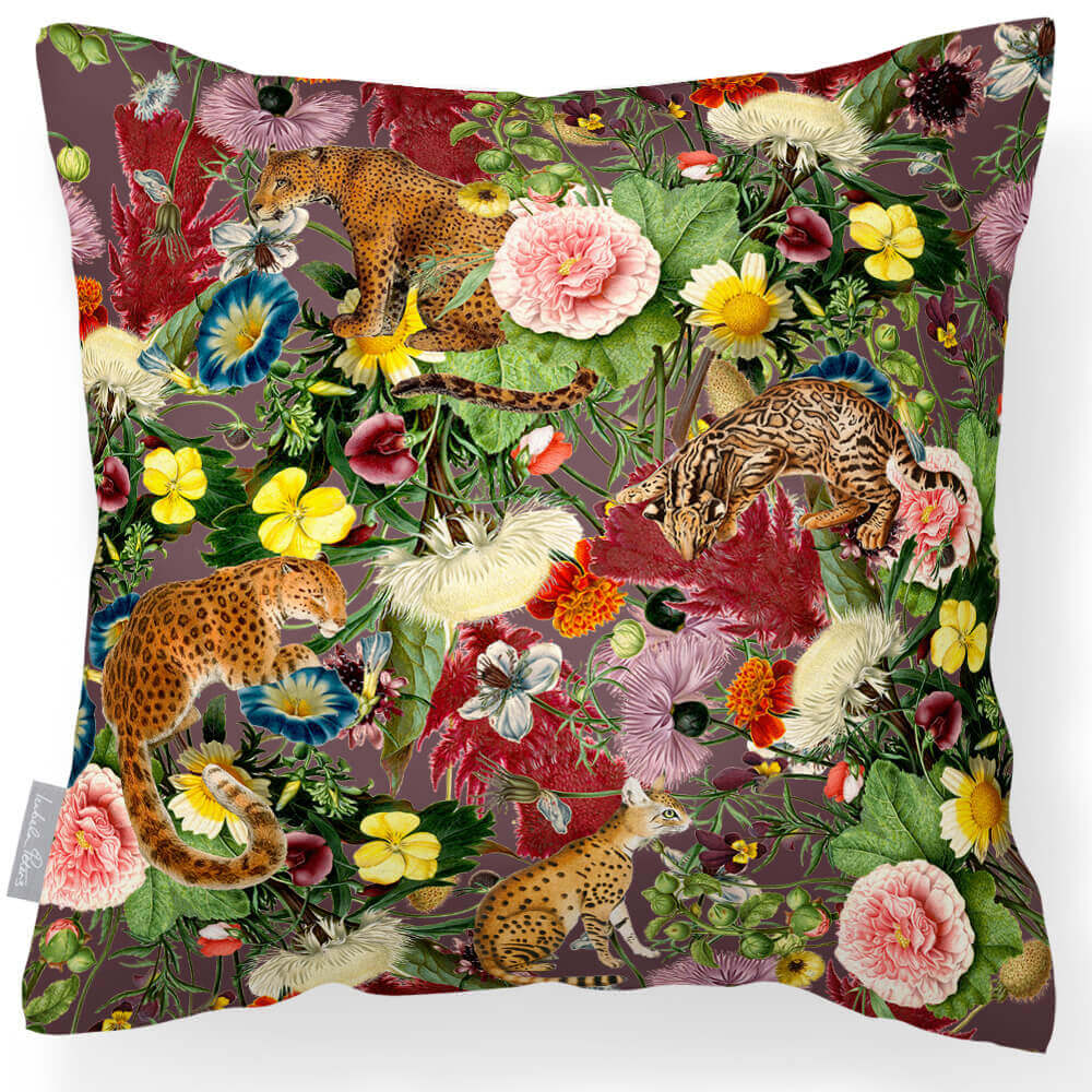 Outdoor Garden Waterproof Cushion - Junglescape - Italian Grape 45 x 45 cm by Izabela Peters