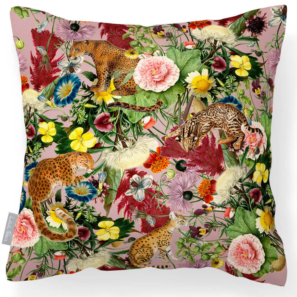 Outdoor Garden Waterproof Cushion - Junglescape - Rosewater 45 x 45 cm by Izabela Peters